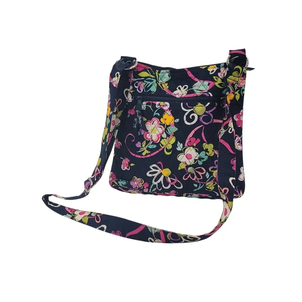 Vera Bradley Hipster Crossbody Ribbons Butterflies Flowers 2012 Retired Pattern